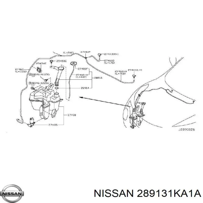  Крышка бачка омывателя Nissan JUKE 