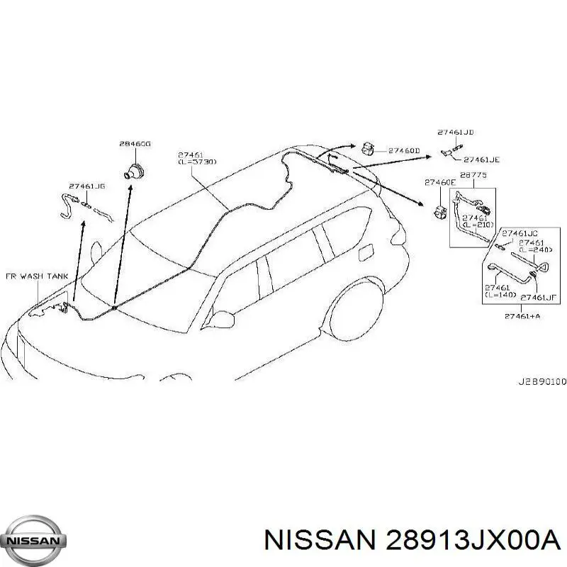 Крышка бака омывателя Nissan/Infiniti 28913JX00A цена, от 1.57 USD