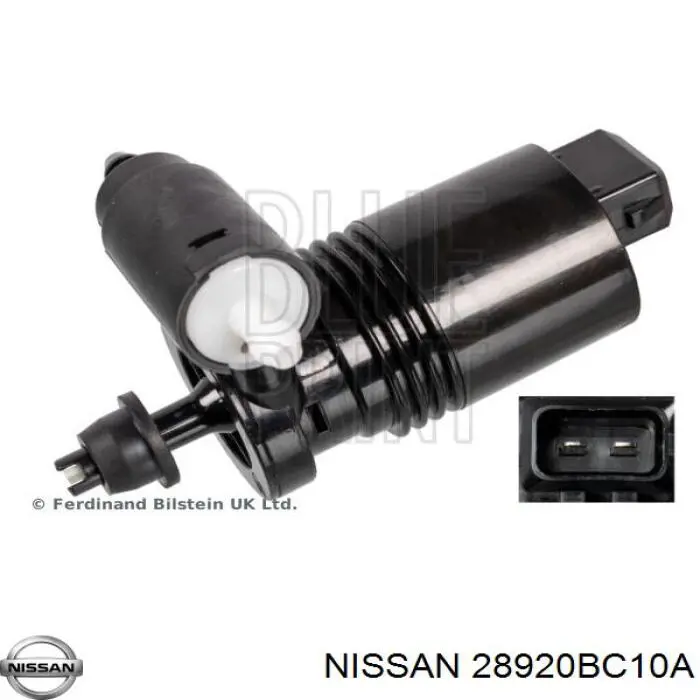 28920BC10A Nissan bomba de motor de fluido para lavador de vidro dianteiro