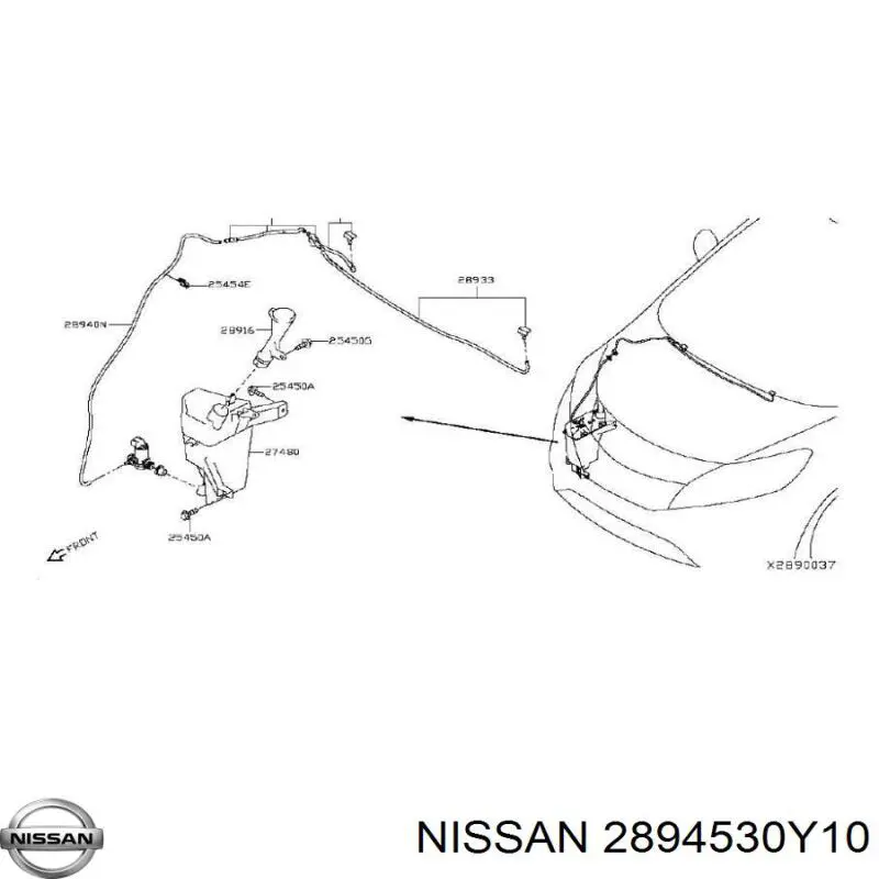  Nissan/Infiniti 2894530Y10 цена, от 1.81 USD
