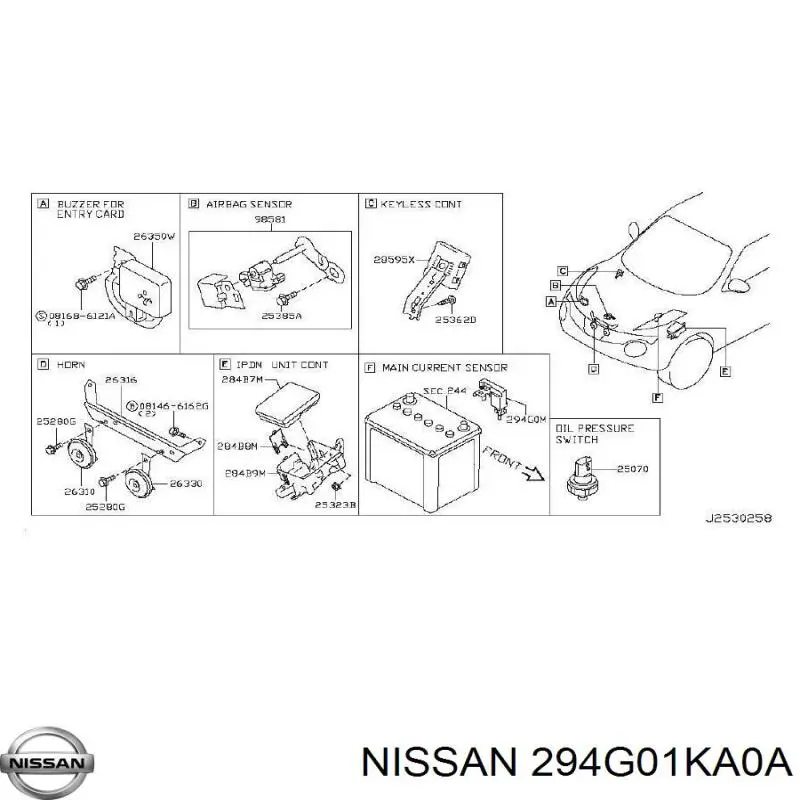  294G01KA0A Nissan