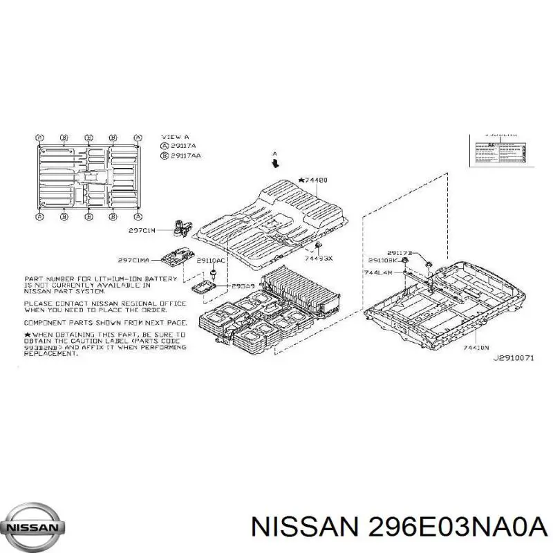  296E03NA0A Nissan