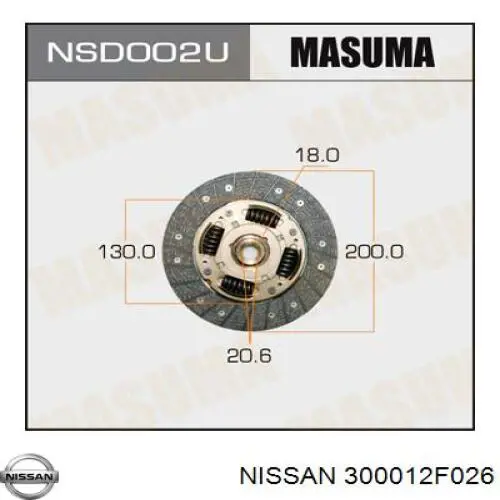 Комплект зчеплення (3 частини) 300012F026 Nissan