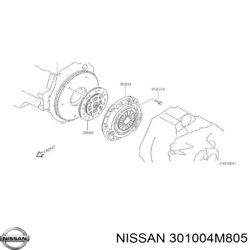 Диск сцепления 301004M805 Nissan