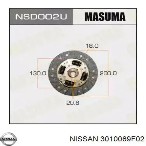 Диск сцепления 3010079E09 Nissan