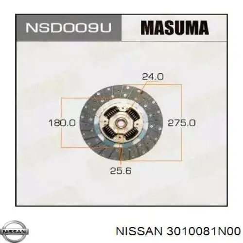 3010081N00 Nissan диск сцепления