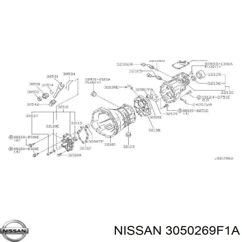 Подшипник скольжения сцепления Nissan/Infiniti 3050269F1A цена, от 24.24 USD