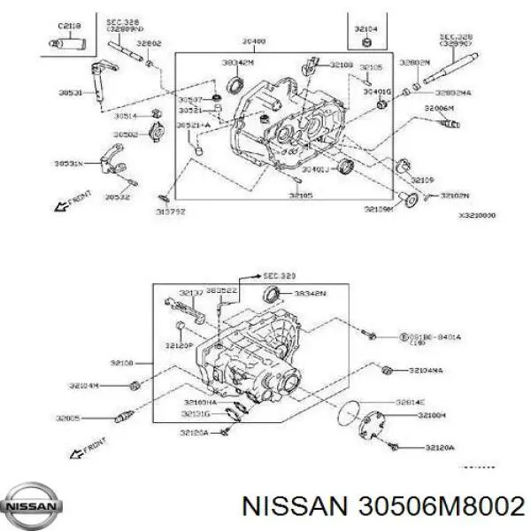30506M8002 Nissan направляющая выжимного подшипника сцепления