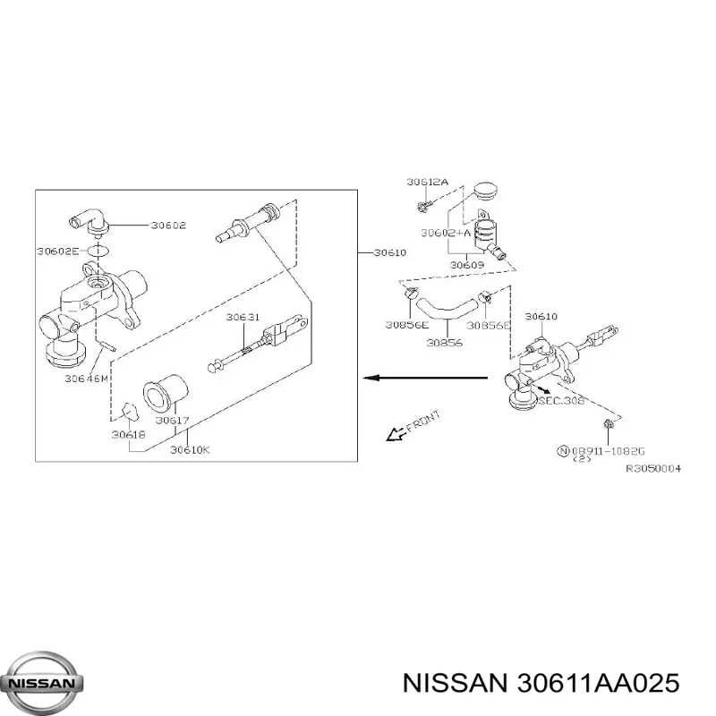  Ремкомплект главного цилиндра сцепления Nissan Pathfinder 