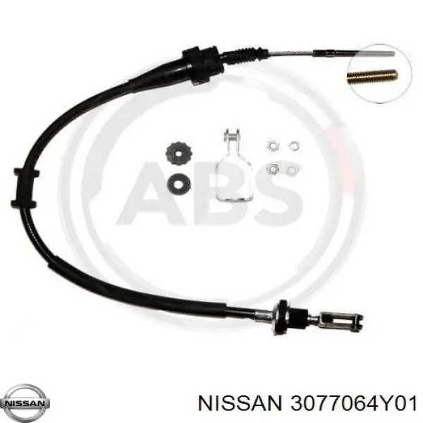 3077064Y01 Nissan cabo de embraiagem
