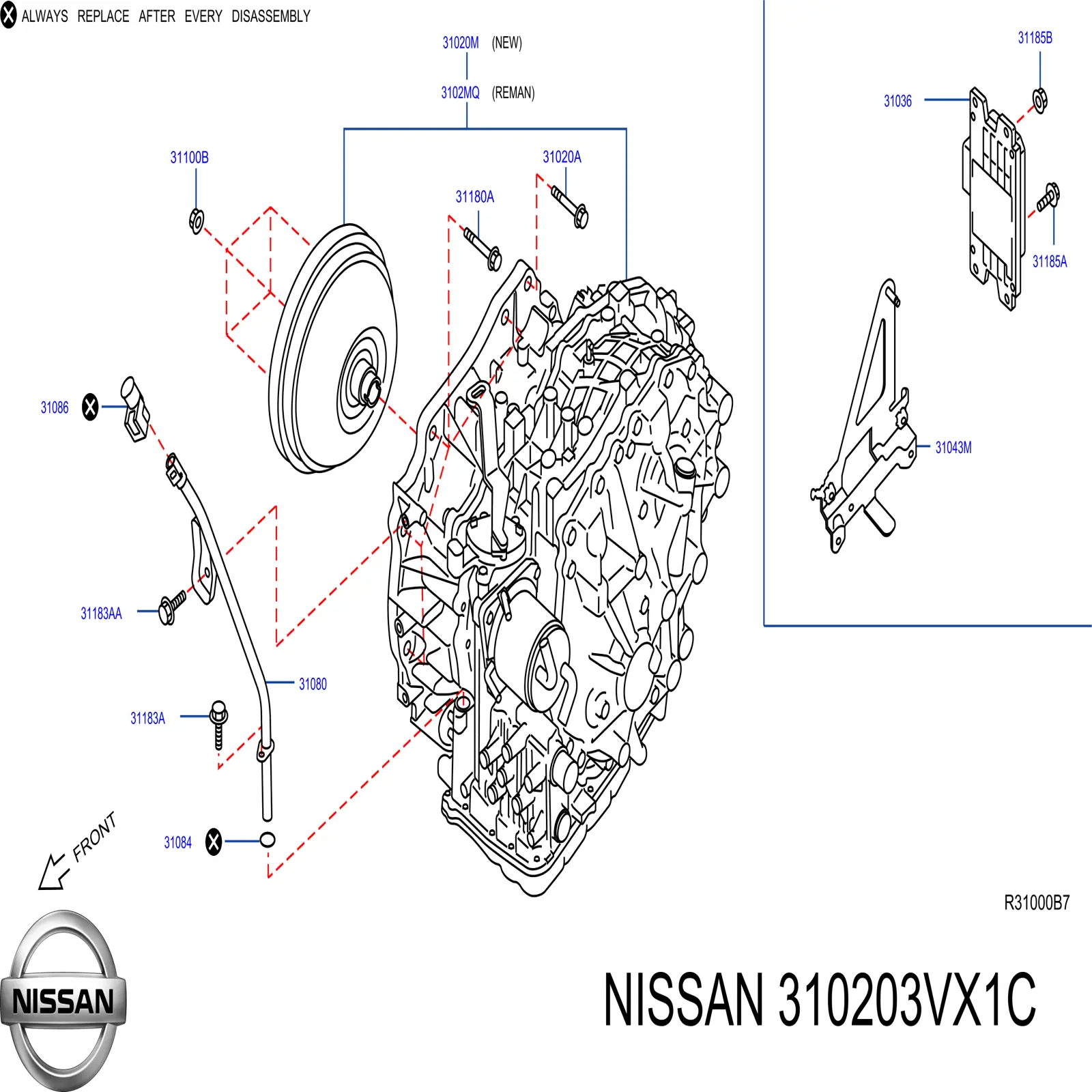  310203VX1C Nissan