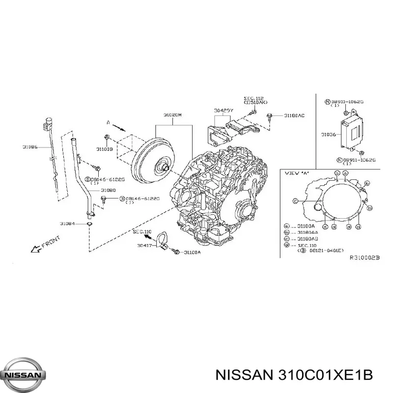 Автоматическая коробка передач 310C01XE1B Nissan