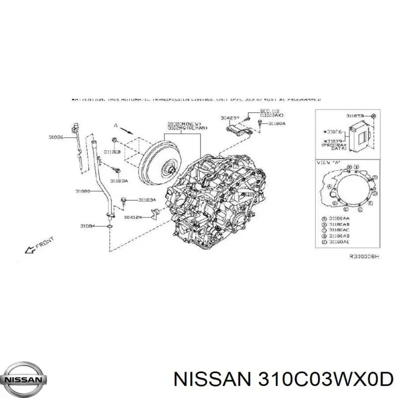 Автоматическая коробка передач 310203WX6A Nissan