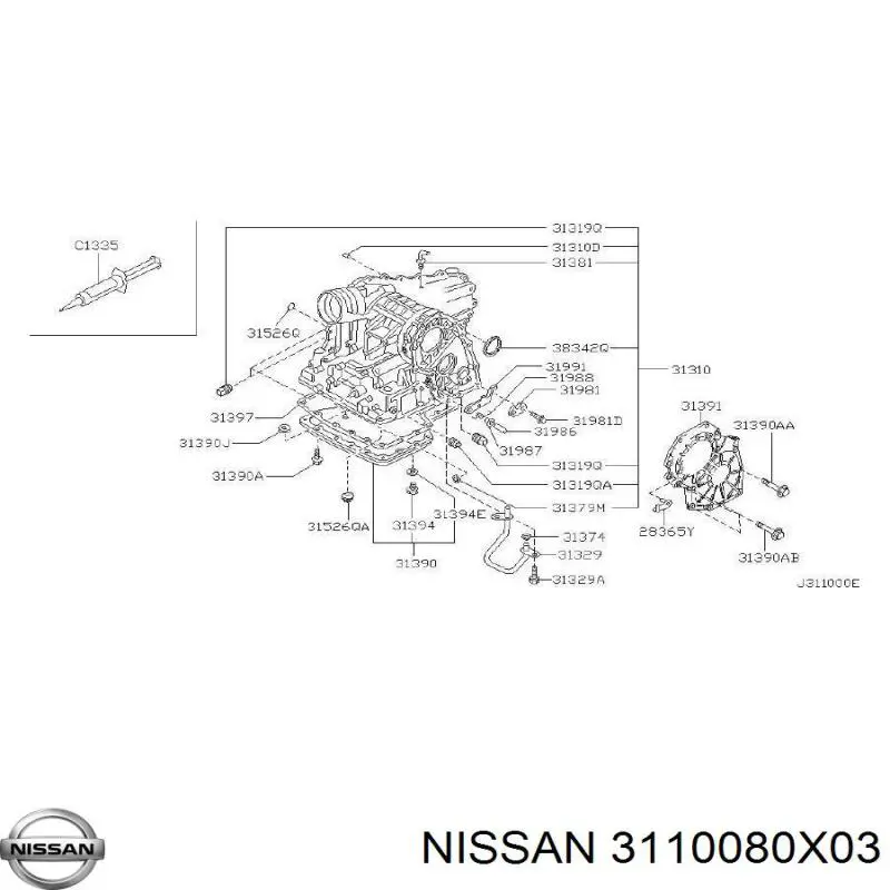 Гидротрансформатор 3110080X03 Nissan