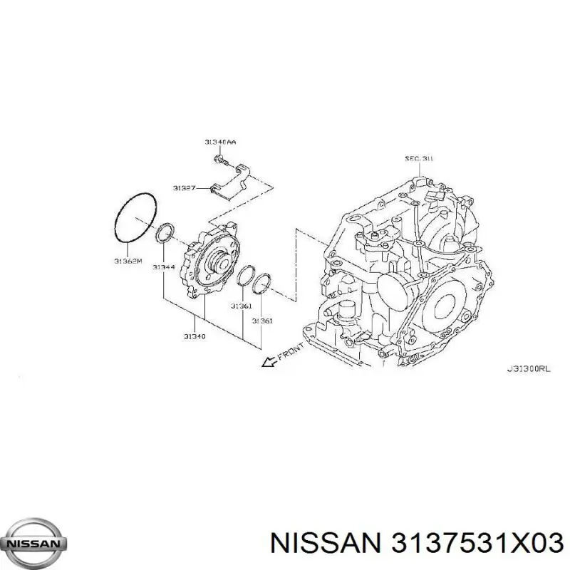Сальник масляной помпы Nissan/Infiniti 3137531X03 цена, от 5.86 USD