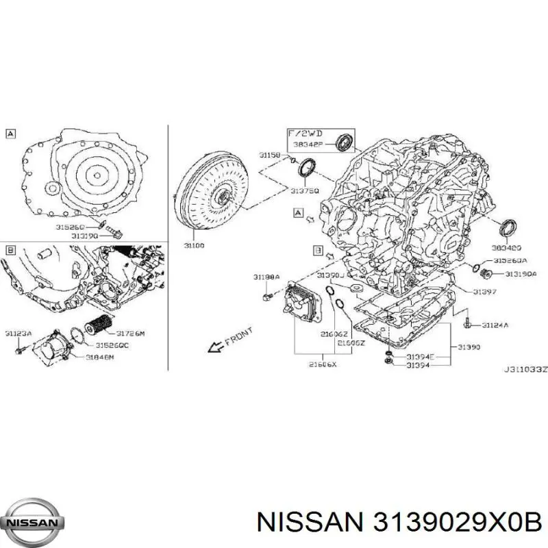 Поддон АКПП Nissan/Infiniti 3139029X0B цена, от 69.93 USD