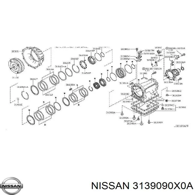 Поддон АКПП Nissan/Infiniti 3139090X0A цена, от 81.51 USD
