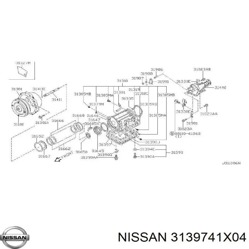  Nissan/Infiniti 3139741X04 цена, от 61.55 USD