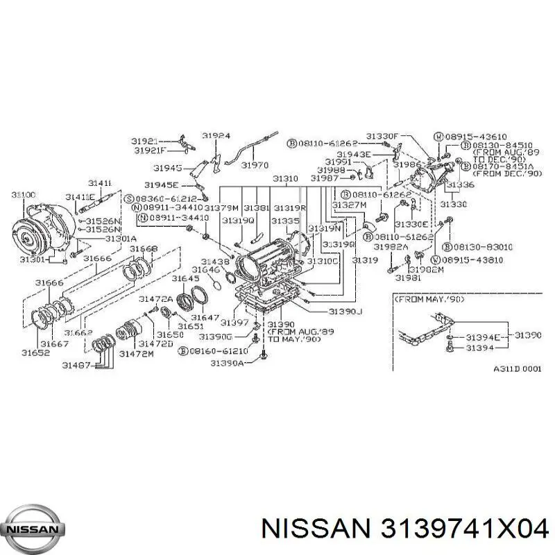 Купить 3139741X04 Nissan/Infiniti 