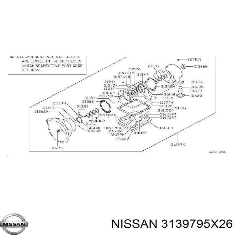 Купить 3139795X26 Nissan/Infiniti 