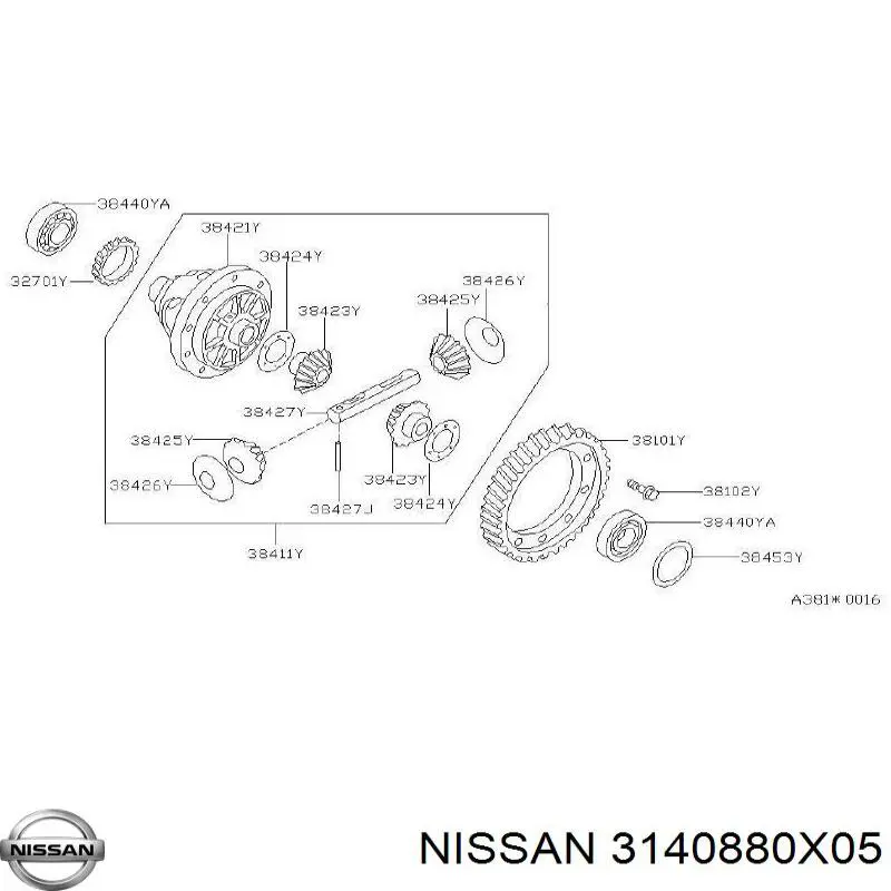 3140880X05 Nissan 