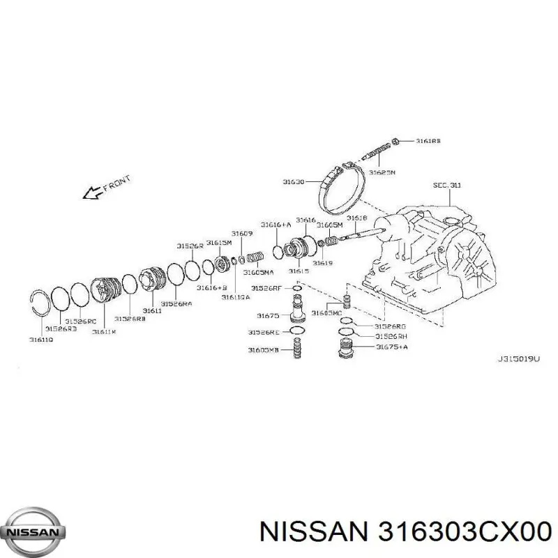  Nissan/Infiniti 316303CX00 цена, от 132.68 USD
