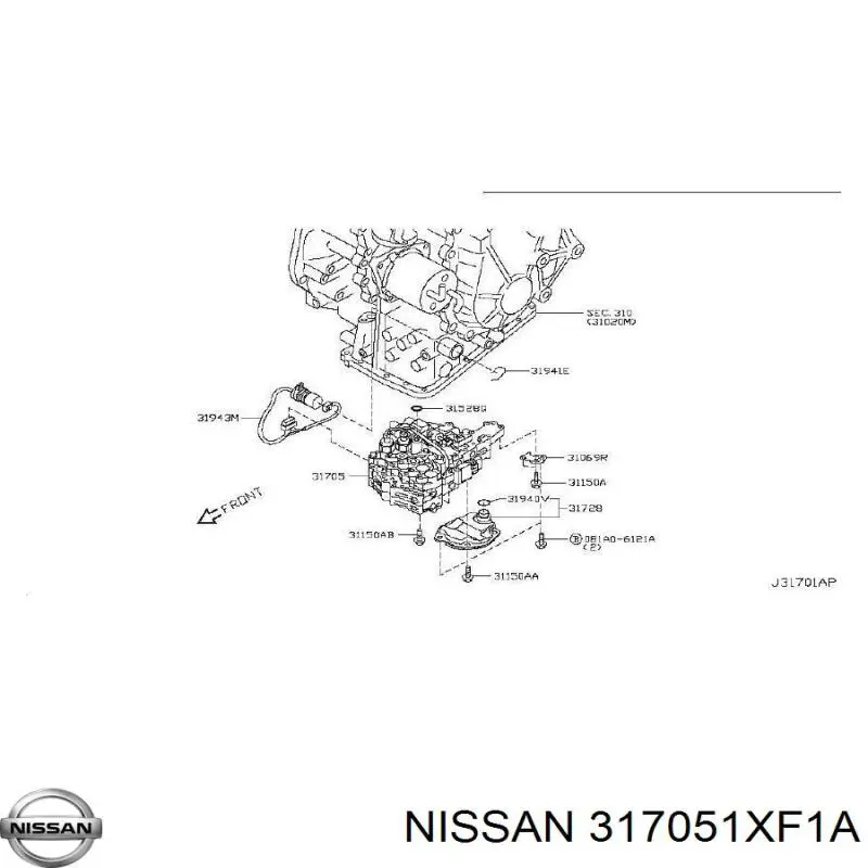 Блок клапанов АКПП Nissan/Infiniti 317051XZ0D цена, от 252.12 USD