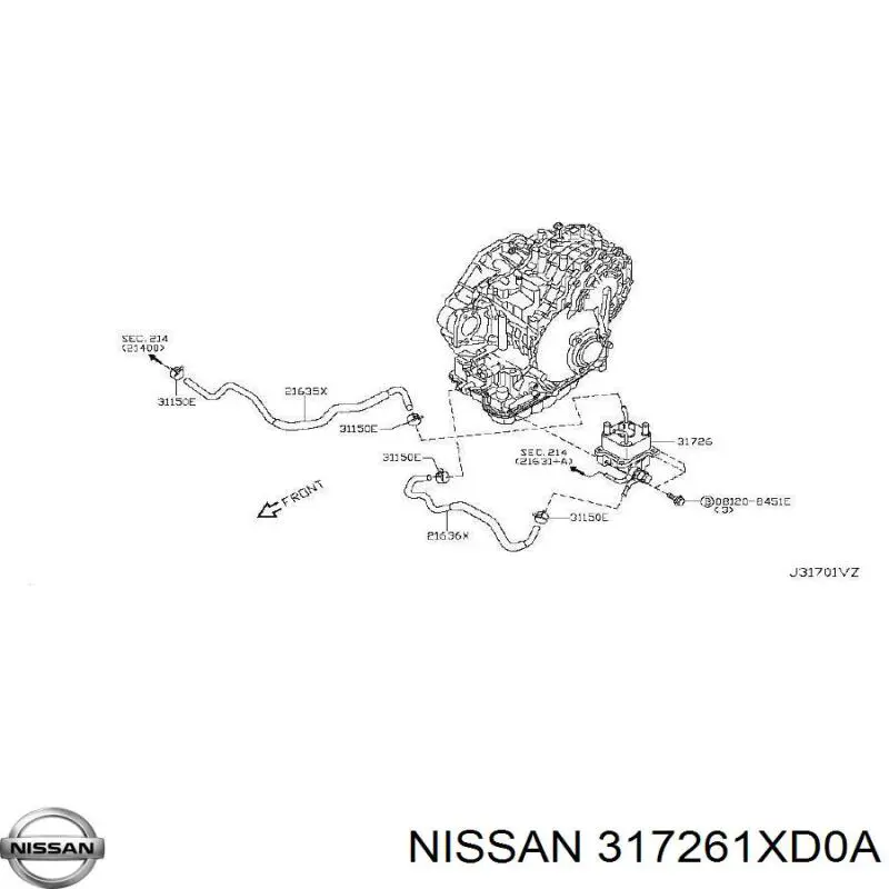 317261XD0A Nissan/Infiniti Масляный фильтр АКПП