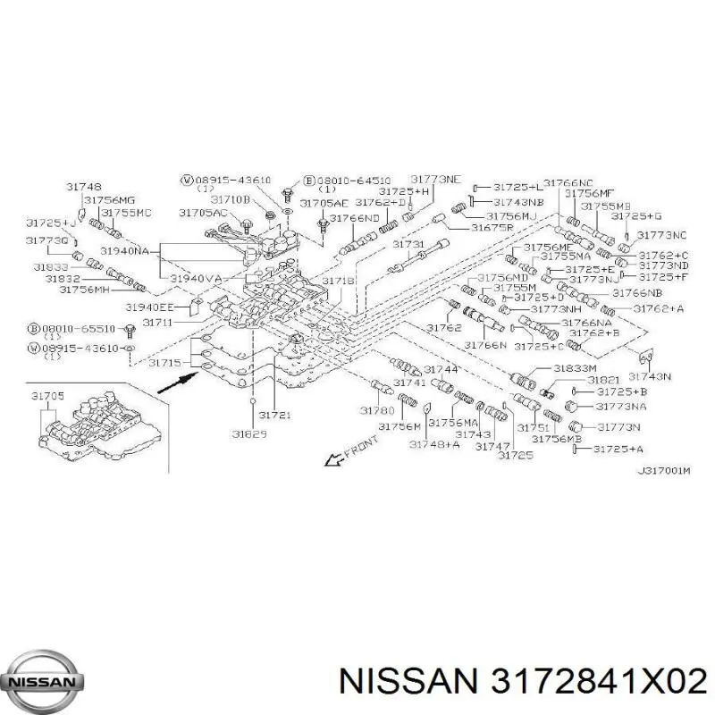 Купить 3172841X00 Nissan/Infiniti Фильтр автоматической коробки передач