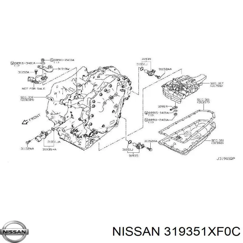 Датчик спидометра Nissan/Infiniti 319351XF0C