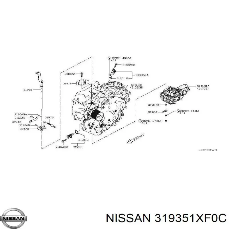 319351XF0C Nissan/Infiniti Датчик скорости спидометра