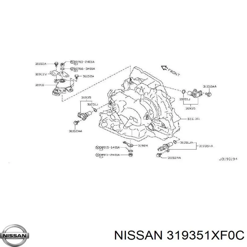 Датчик скорости Nissan/Infiniti 319351XF0C цена, от 12.67 USD