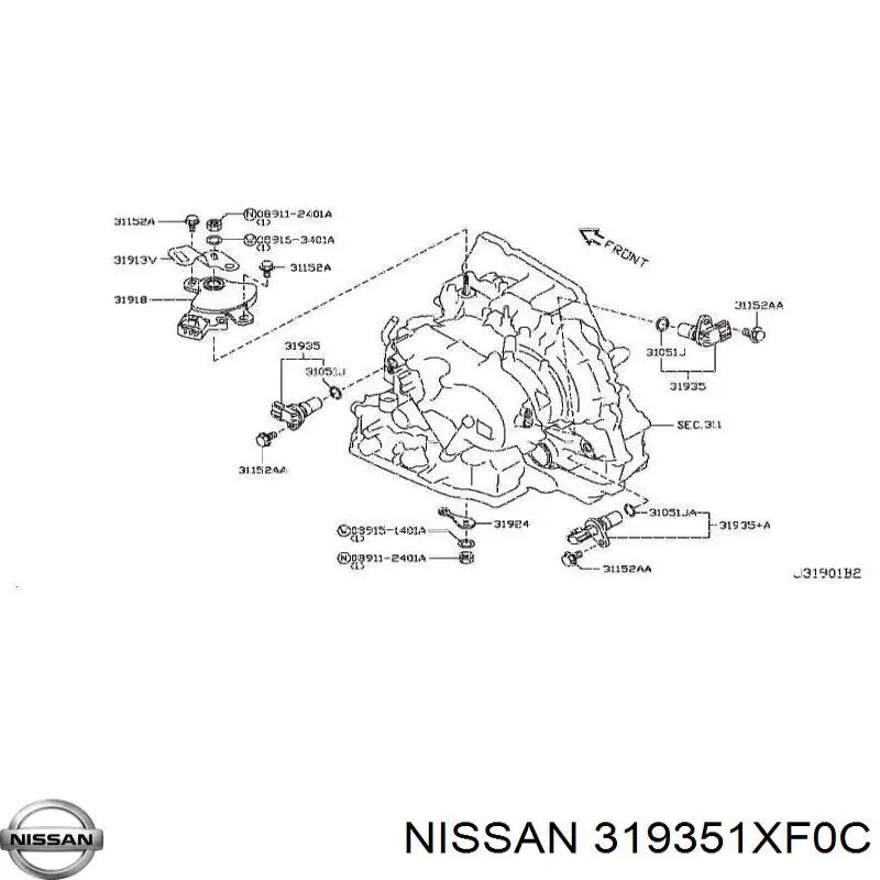 Купить 319351XF0C Nissan/Infiniti Датчик скорости вращения вала АКПП
