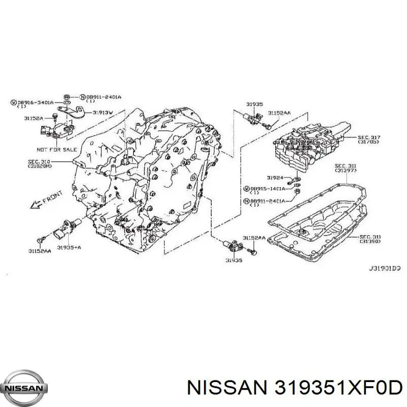 Датчик скорости Nissan 319351XF0D
