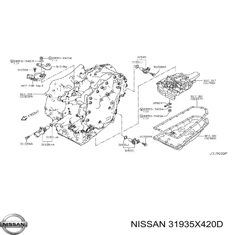 Купить 31935X420D Nissan/Infiniti Датчик скорости вращения вала АКПП
