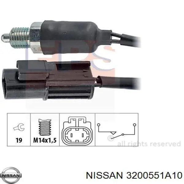 3200551A10 Nissan/Infiniti Датчик включения фонарей заднего хода