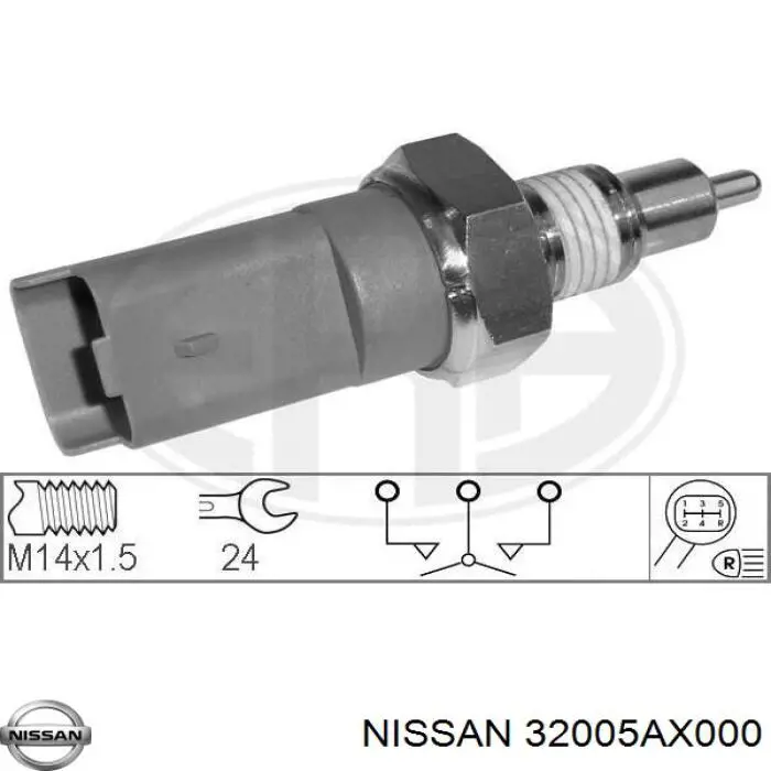 32005AX000 Nissan датчик включения фонарей заднего хода
