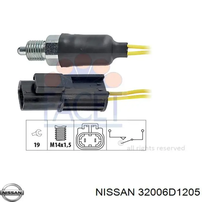 Датчик включения фонарей заднего хода Nissan 32006D1205