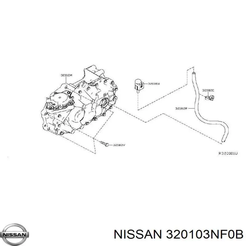 Caixa Automática de Mudança montada para Nissan LEAF (ZE0U)