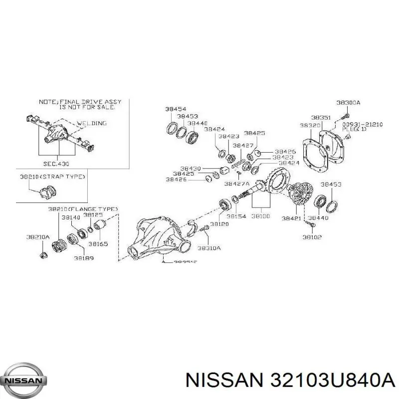 Пробка поддона двигателя Nissan/Infiniti 32103U840A цена, от 9.89 USD