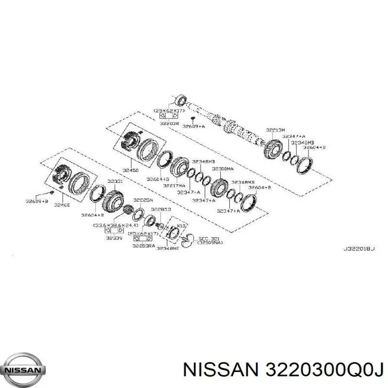  Nissan/Infiniti 3220300Q0J цена, от 56.40 USD