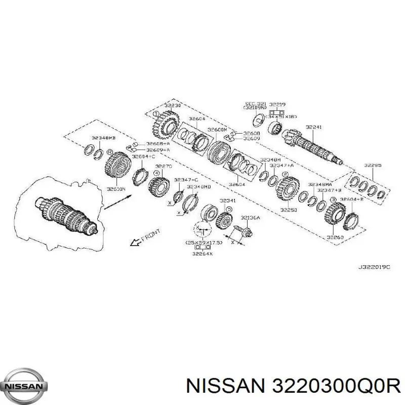  Nissan/Infiniti 3220300Q0R цена, от 40.55 USD
