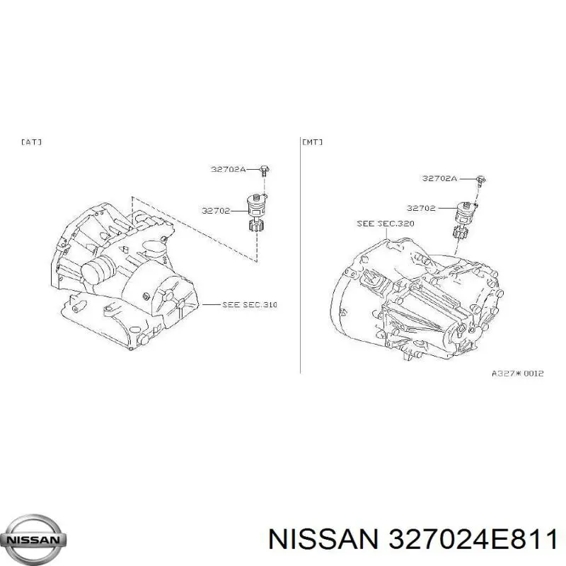 Датчик скорости Nissan/Infiniti 327024E811 цена, от 84.65 USD