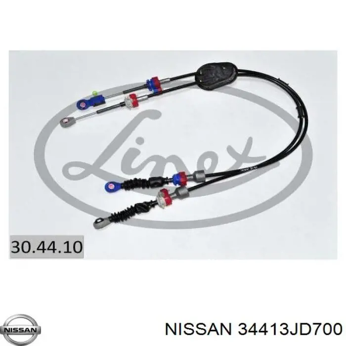 Cabo de mudança duplo para Nissan Qashqai (J10)
