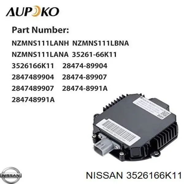 Реле управления ксеноном/биксеноном Nissan/Infiniti 3526166K11 цена, от 45.15 USD