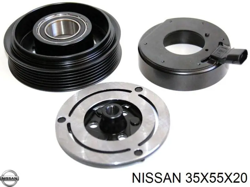 35X55X20 NISSAN Cojinete Del Embrague Del Compresor Del Aire Acondicionado original y equivalente