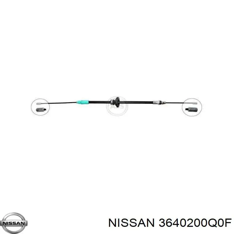 Передний трос ручника 3640200Q0F Nissan