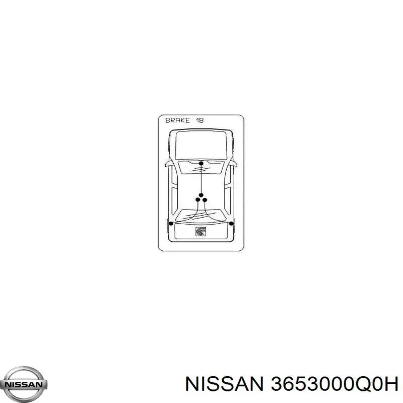 Задний трос ручника Nissan/Infiniti 3653000Q0H цена, от 18.42 USD