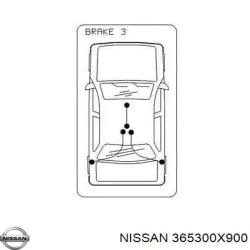 Трос стояночного тормоза задний правый Nissan/Infiniti 365300X900 цена, от 21.17 USD