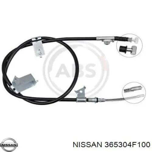 Купить 365304F100 Nissan/Infiniti Задний правый трос ручника